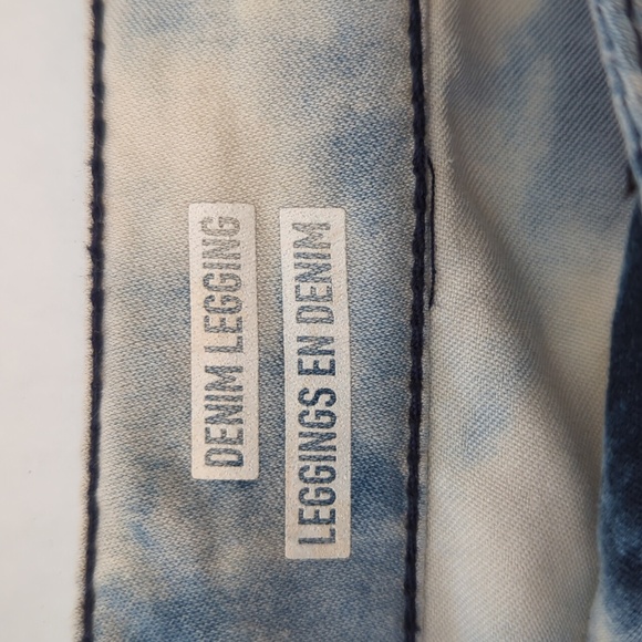 NWT Mossimo Tie Dye Fit 6 Coupe 6 Super Stretch Denim Legging Junior 9 Blue Boho - Picture 4 of 16